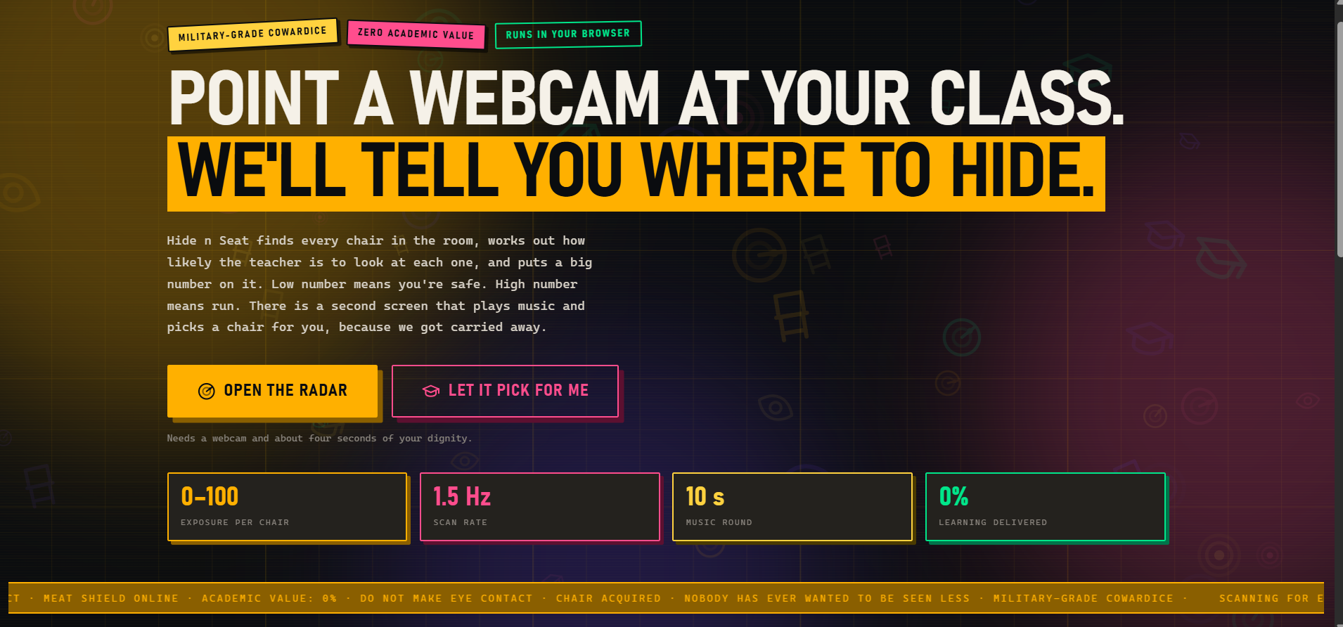 Live classroom visibility detection